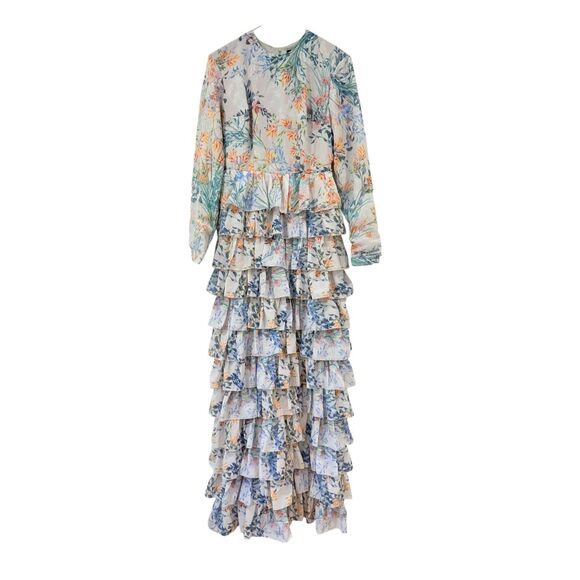 Annah Hariri Modest Ruffles Dress Size 2 - Picture 3 of 8